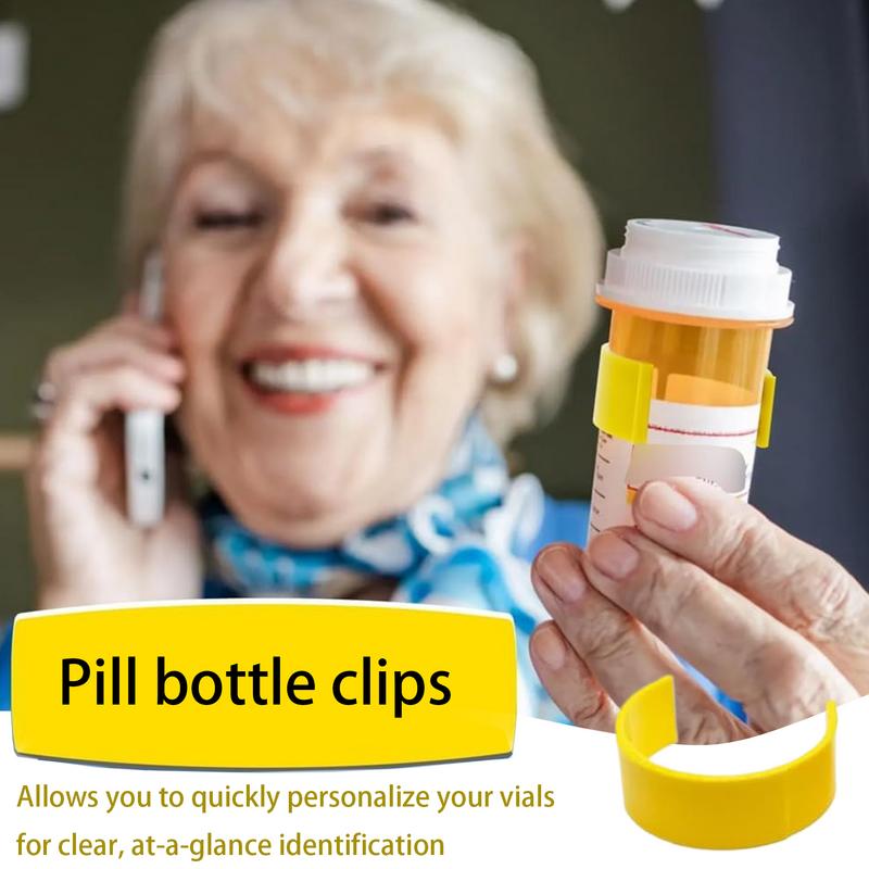 18Pcs/set Pill Bottle Label Clip Set With Marker Pen Easy Medication Identification Mark Clips For Pill Medicine