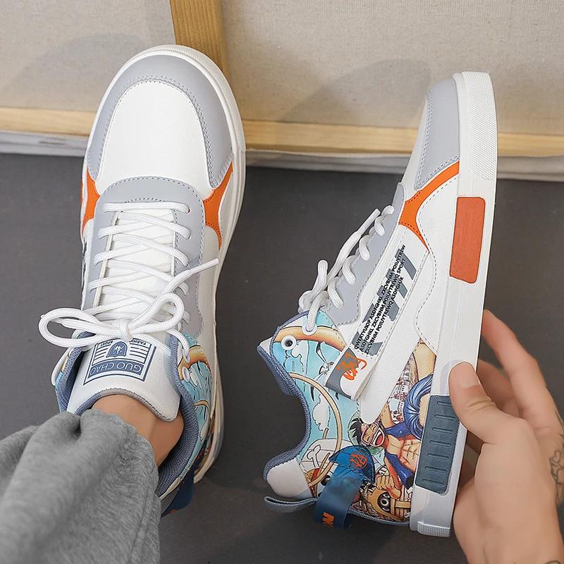 New Men's Designer High-top Anti-slip Casual Sports Shoes, Flat Spring and Autumn Breathable Sneakers, Loafers, Large Size 47