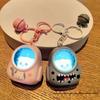 Adorable Bear Backpack Night Light Keychain Charm - Perfect for Bags and Cars