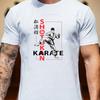 Shotokan Karate Kampfsportler Grafik T-Shirt Unisex Herren Damen Kanji Symbol Druck Baumwolle