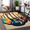1pc. Colorful Guitar Patterned Rug for Home Decor, Office Carpet, Chair Mat, Outdoor Rug Gift