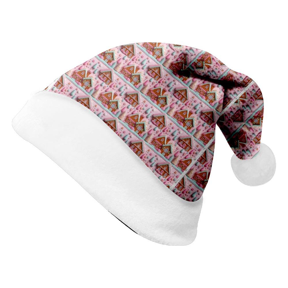 2024 Dwustronny Pluszowy Płatek Śniegu Bałwan Czapka Świąteczna Ornament