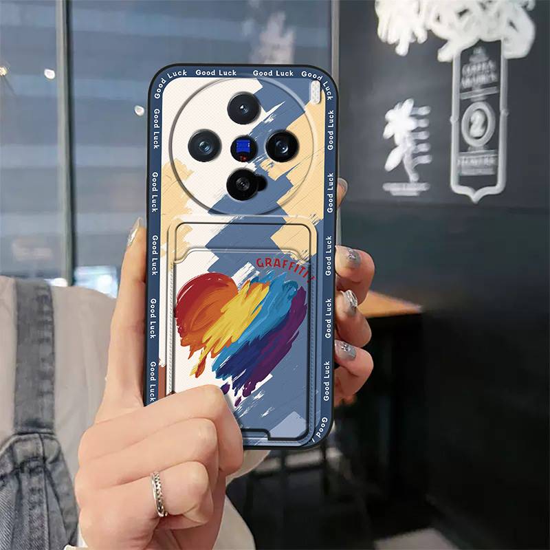 Silikon Weichhülle Handyhülle Für VIVO X200 Pro Mini Modisches Design Langlebig Graffiti Wasserdicht Vollständiger Schutz TPU