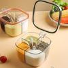 4 In 1 Seasoning Box,Multifunctional Condiment Spice Container,Transparent Spice Jar Chili Powder Sugar Bowl For Outdoor Cooking