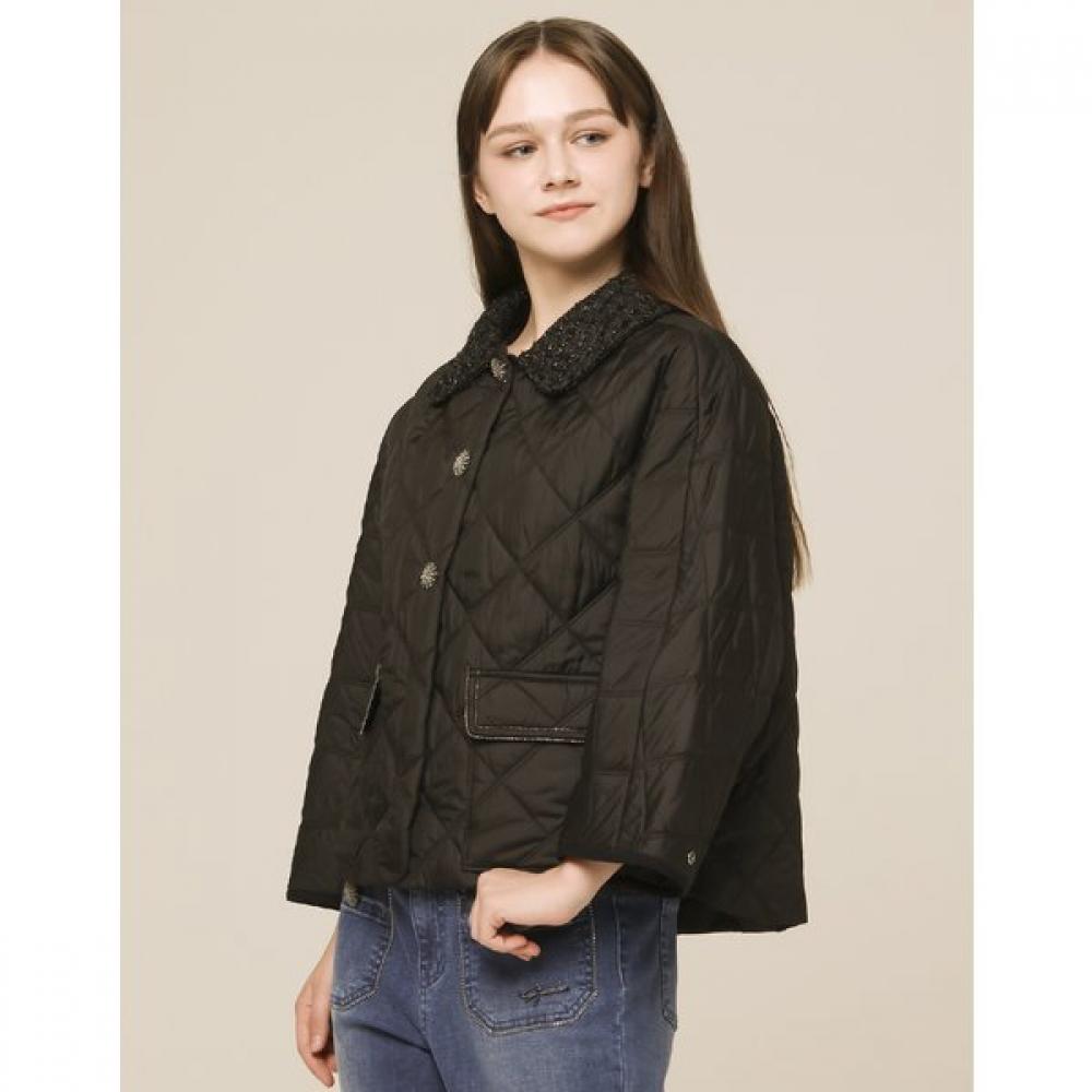 Son Jung Wan Tweed Collar Color Block Insulation Jumper Zdj6161070