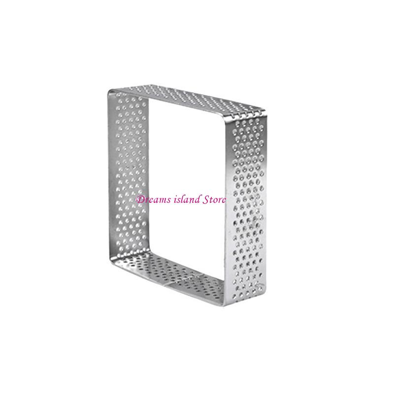 Perforated Mousse Ring Stainless Steel Cake Mould Square Baking Tools 4 Sizes HX6C