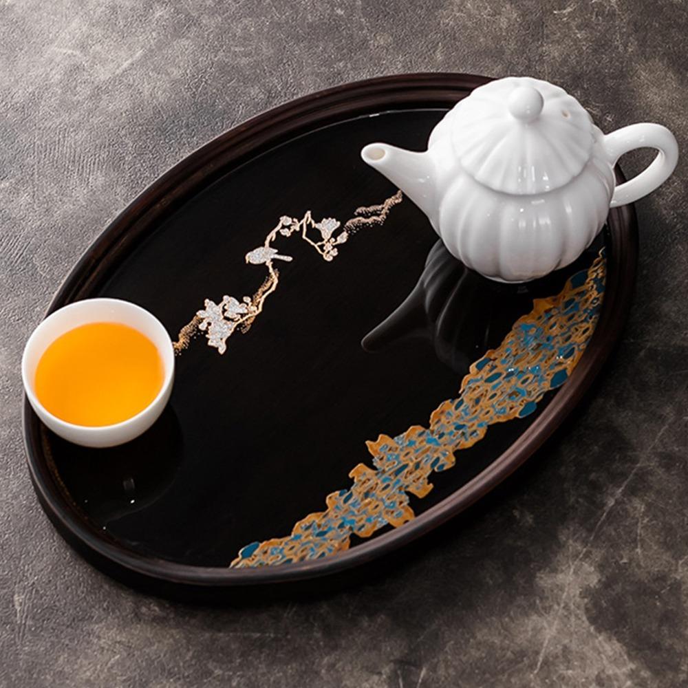 Unique Creative Snack Tray Smooth Surface Serving Plate Tea Coaster Tray Fruit Dessert Display Oval