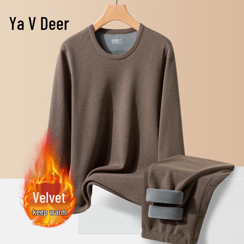 

Yalu Men s Round Neck Thermal Underwear Set L