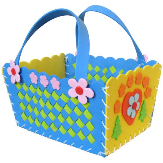 

DIY Cute Flower Handmade Craft Kids Children Creative Toy Braided Storage Basket