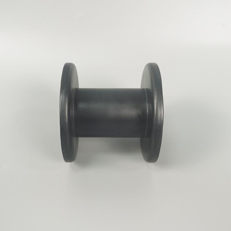 Black Plastic Wire Spool - Industrial Anti-Loosening, Large Capacity, Rubber Shaft