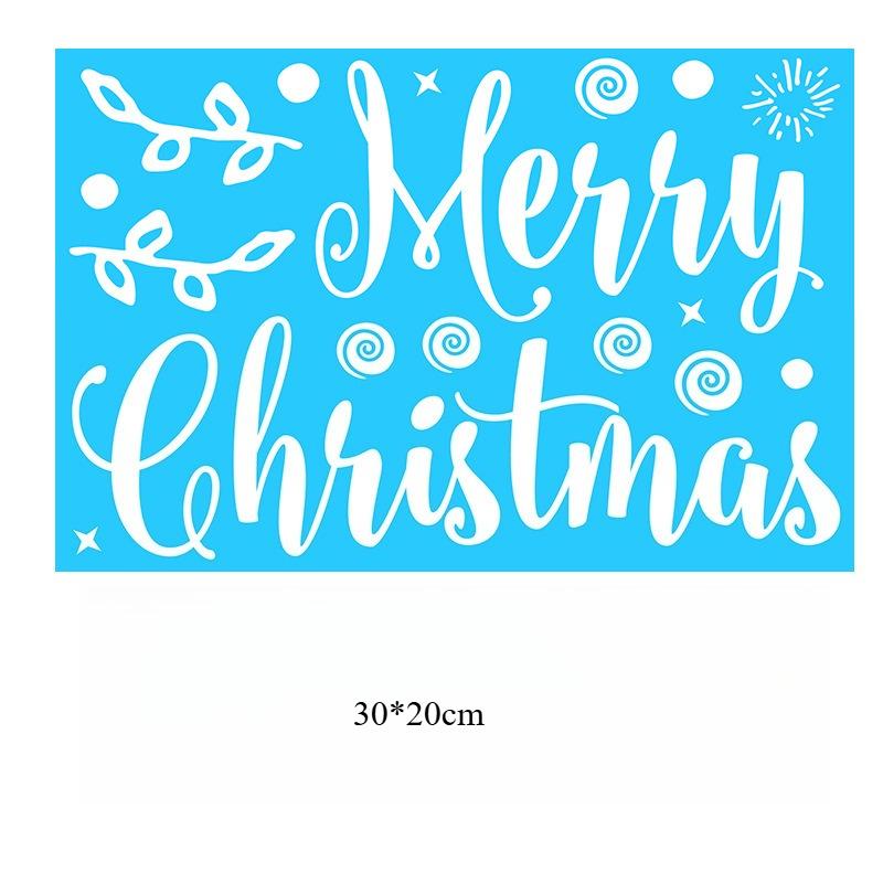 Christmas Window Stickers Xmas Tree House Snowflake Glass Decal Merry Christmas Decoration Home Navidad Gifts Noel