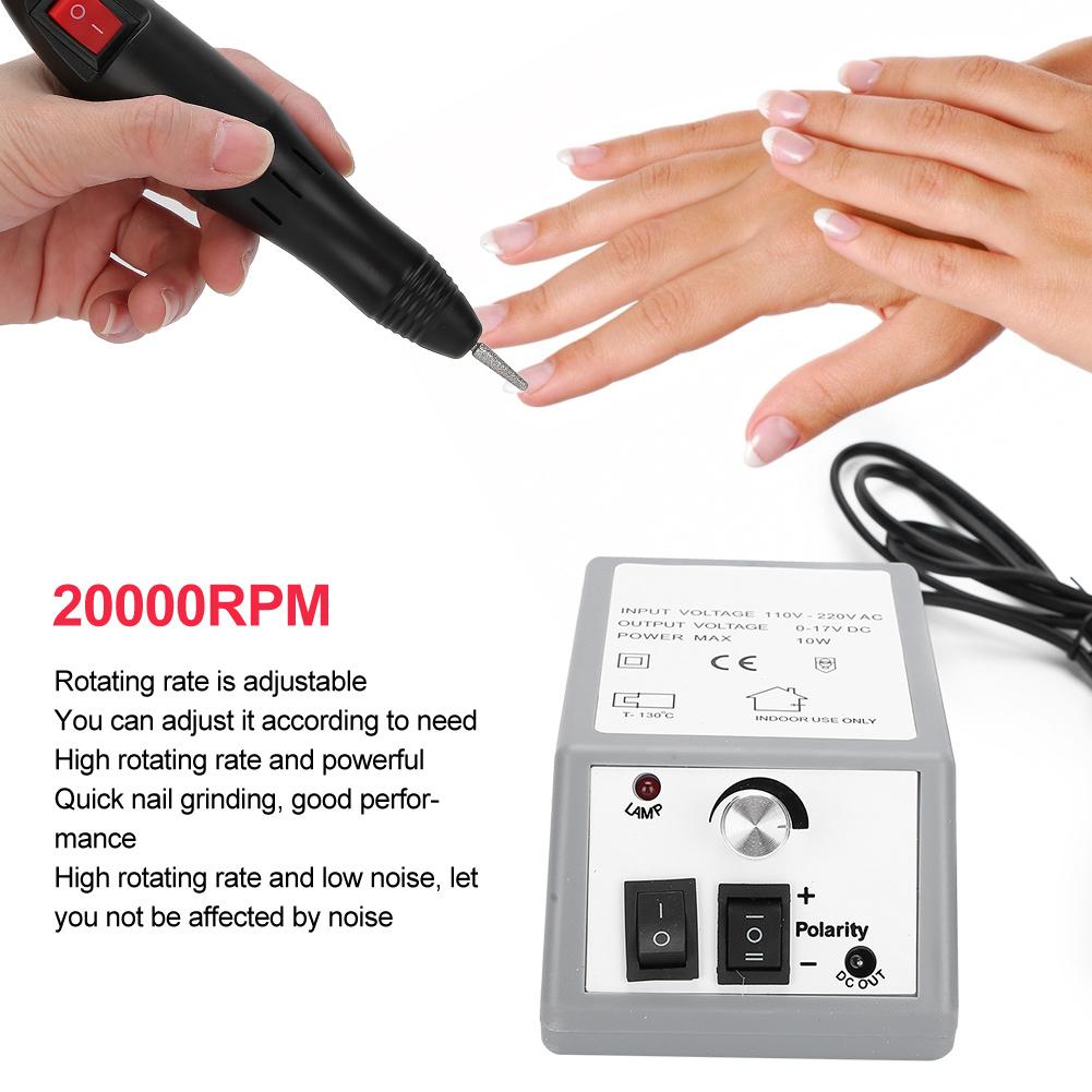 20000RPM Professional Nail Drill Machine Electric Nail Grinding Polisher Manicure ToolAU Plug 110 240V