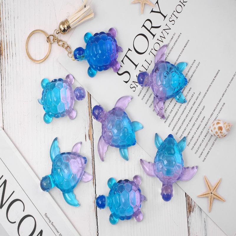 Sea Turtle Keychain Diy Ocean Theme Silicone Mold Handcraft Epoxy Resin Mold