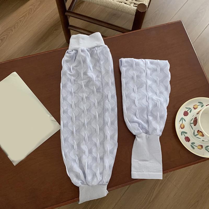 Women Fingerless Ice Silk Cooling Gloves Sunproof Arm Sleeves for Efficient Sun Protections and Everyday Use Armwear