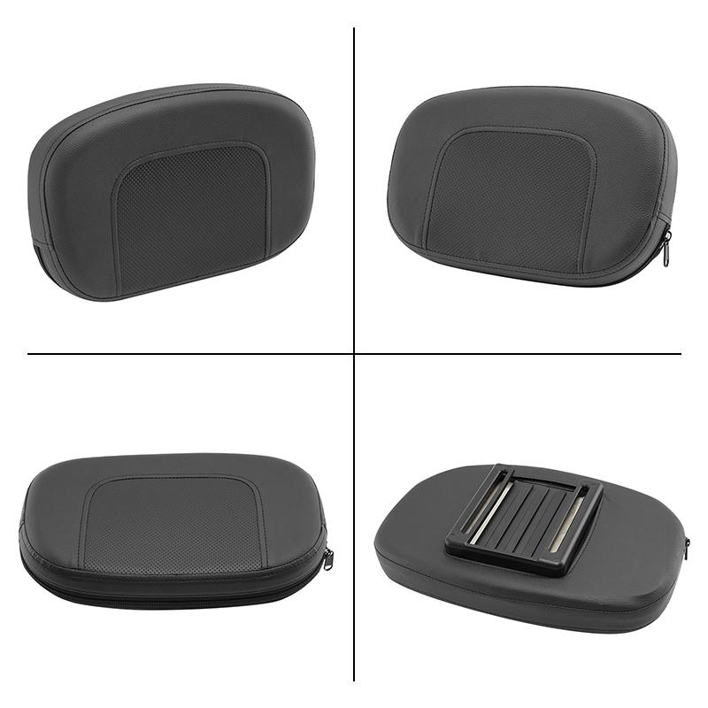 For Honda Yamaha Suzuki Harley Davidson Motorcycle Universal Black Rear Backrest Cushion Sissy Luggage Rack Passenger Pad