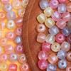 100pcs 9.7*10.8mm 8 Colors Acrylic Round Loose Beads for Bracelets Earrings Necklace Jewelry Making Fashion DIY Accessories