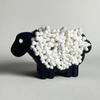 Fluffy Sheep Cotton Swab Holder Fun Decorative Cotton Bud Stand Cute Desktop Cotton Swab Organizer for Bedroom Desk Dressing Table