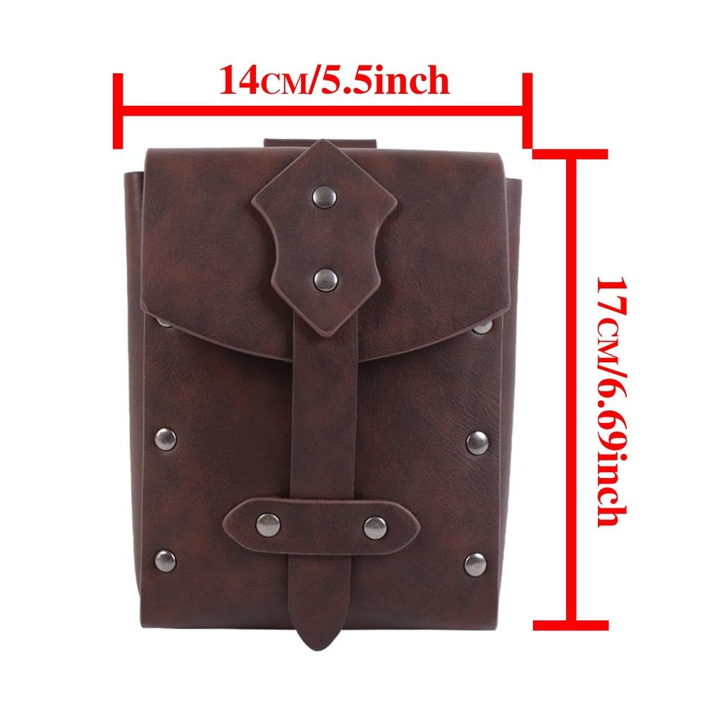 Medieval Belt PU leather copper coin waist bag Coaplay wide belt Renaissance retro belt Cosplay props Accessory