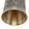 Bronze Metal Shot Glass Embossed Vintage Wine Glass Shot Glasses Retro Whiskey Cup  For Cocktail