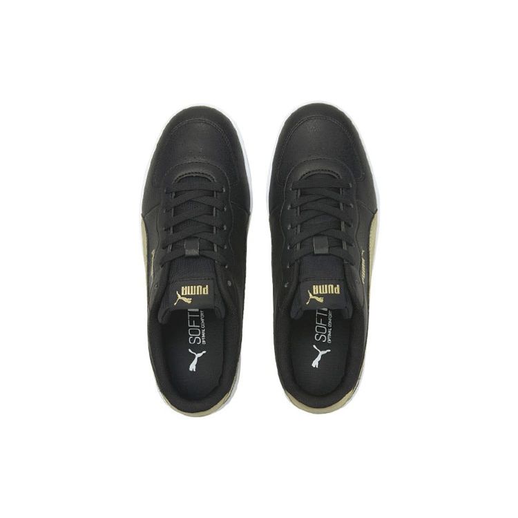 Puma Skye Clean Durable Lightweight Low-Top Sneakers Women Sneakers Black Gold 381106-01