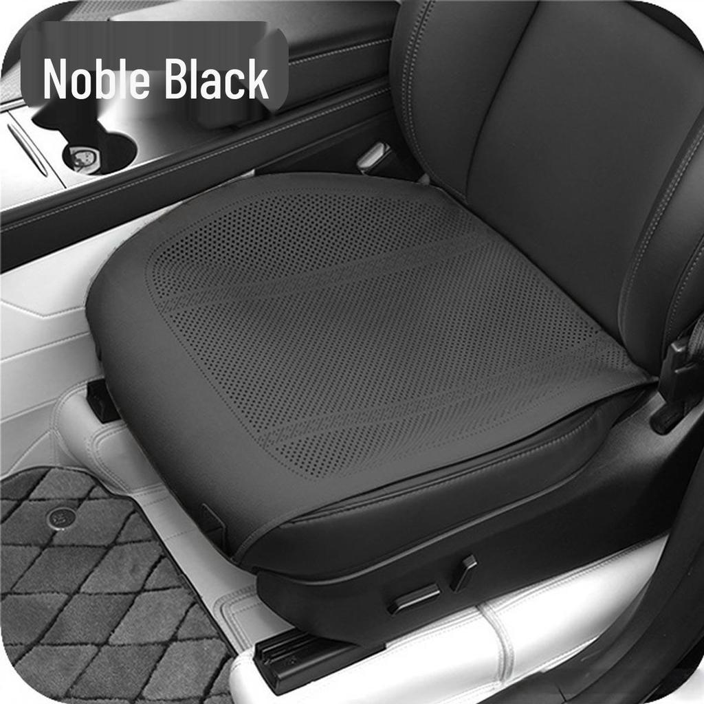 Breathable Suede Velvet Car Seat Cushion for Driver - Perforated, All-Season Cover