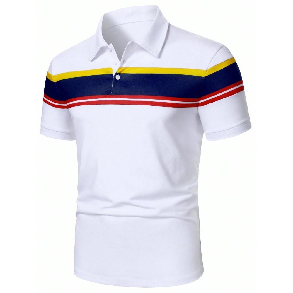 Summer men's short sleeved polo shirt, casual, fashionable, and soft