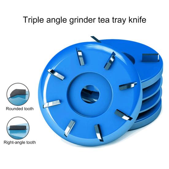 Wood Carving Disc 8 Teeth High Strength Wear-resistant Easy Installation Grinding Polishing Hardness Electric Angle Grinder Woodworking Root Tool