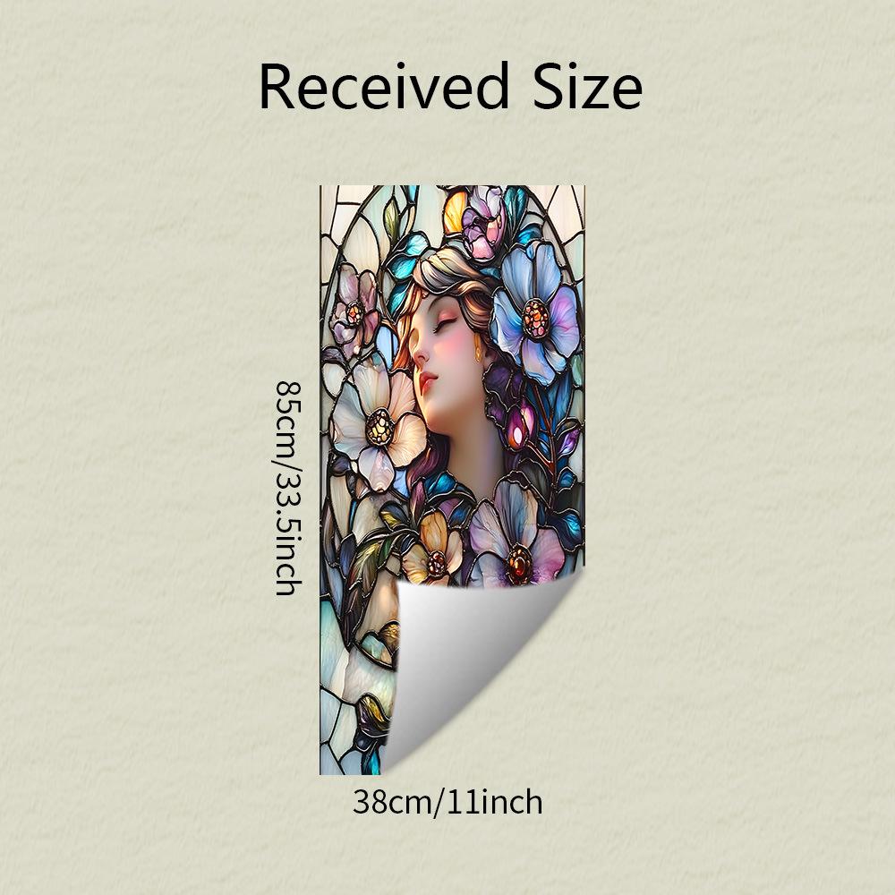 

Красота Облегчение Цветок Дом Стекло Окна Благоустройство и Украшение Наклейки на Окна Статическим Электричеством