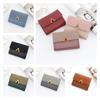 Fashionable Korean-style Women's Wallet With Metal Elements, 2 Folds And Convenient Cover-opening Design