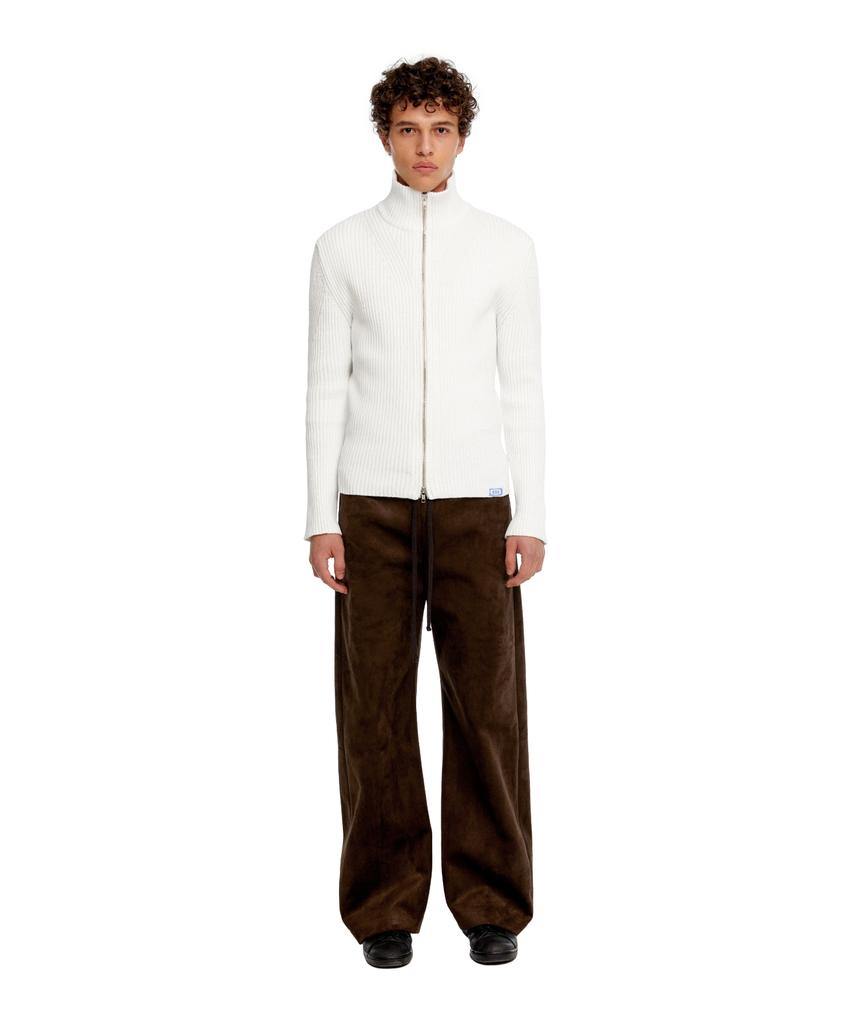 ERA Unisex Suede Effect Track Pants - Brown