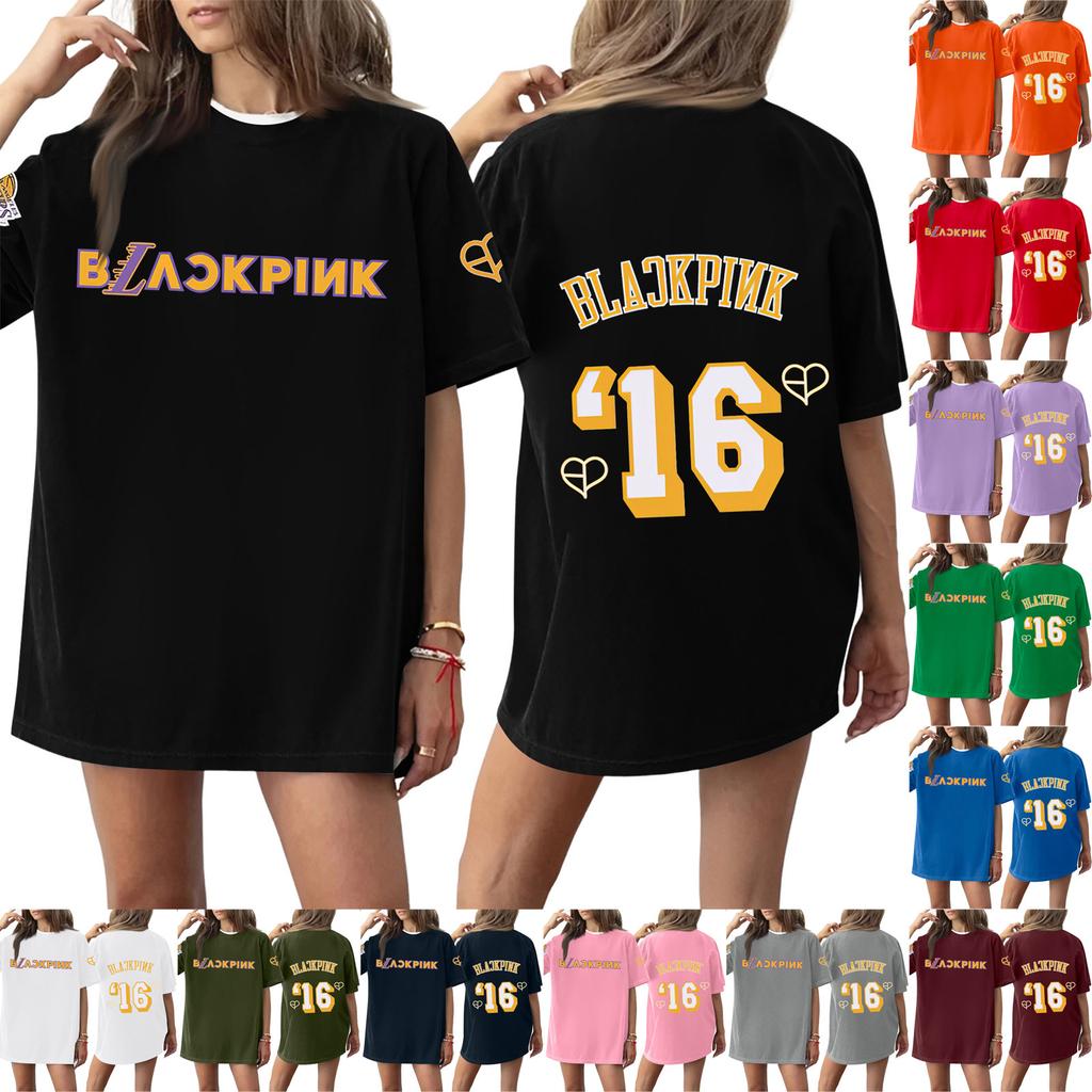 Women's Round Neck Printed Short-sleeved T-shirt Top