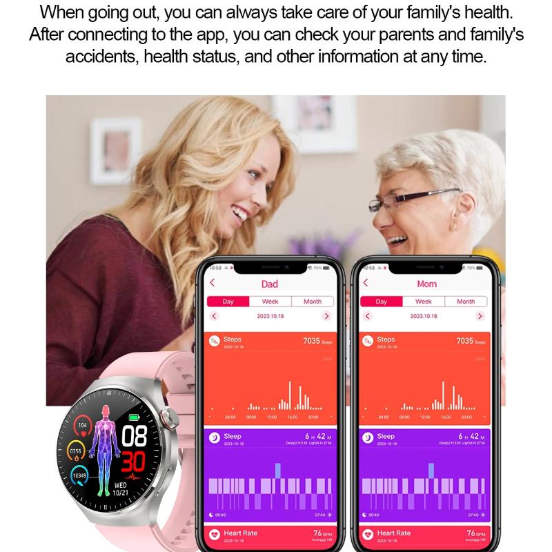 2025 Nuovo Orologio Smart Grado Infermieristico Sanitario Uomo Tracker Lipidi nel Sangue Acido Urico ECG+PPG Orologio Chiamata Bluetooth Smartwatch Per Xiaomi