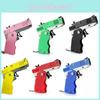 Continuous Launch Foldable Rubber Circle Model Gun Alloy Children Keychain Toy