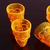 1pc Creative Transparent Orange Skull Print Mug, Plastic Funky Water Cup For Household