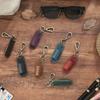 Luxury Pen Holder Keychain Portable Pen Pouch Keychain Genuine Leather Pen Case  School Supplies