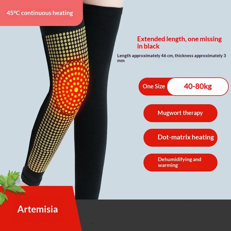 2Pcs Mugwort Self Heating Knee Brace Sleeve Cold Prevention Knee Support Warm Knee Pads