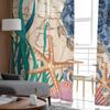 Seahorse Seaweed Starfish Shell Retro Sheer Curtains For Living Room Kitchen Window Curtains Bedroom Tulle Voile Curtains