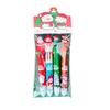 8 Pcs(2 Sets) Cartoon Christmas Ballpoint Pen Santa Colored Handbook Press Pen Student Christmas Gifts Stationery Prizes