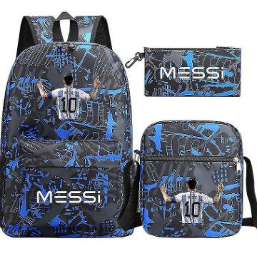 Youth Fashion Backpack Shoulder Bag Pencil Case Children'S Student School Bag 3-Piece Set