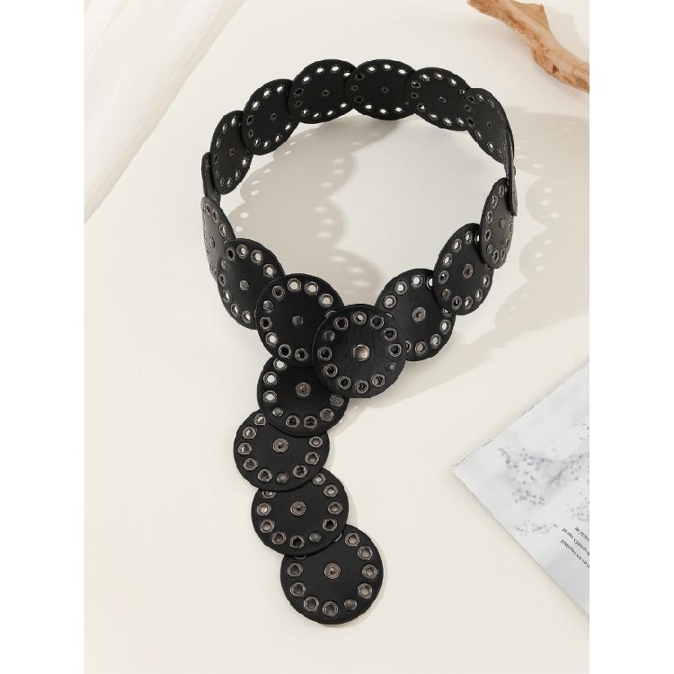 Hot Girl Belt Cowgirl Wide Waist Belt for Jeans Dresse Club Bar Multiple Discs