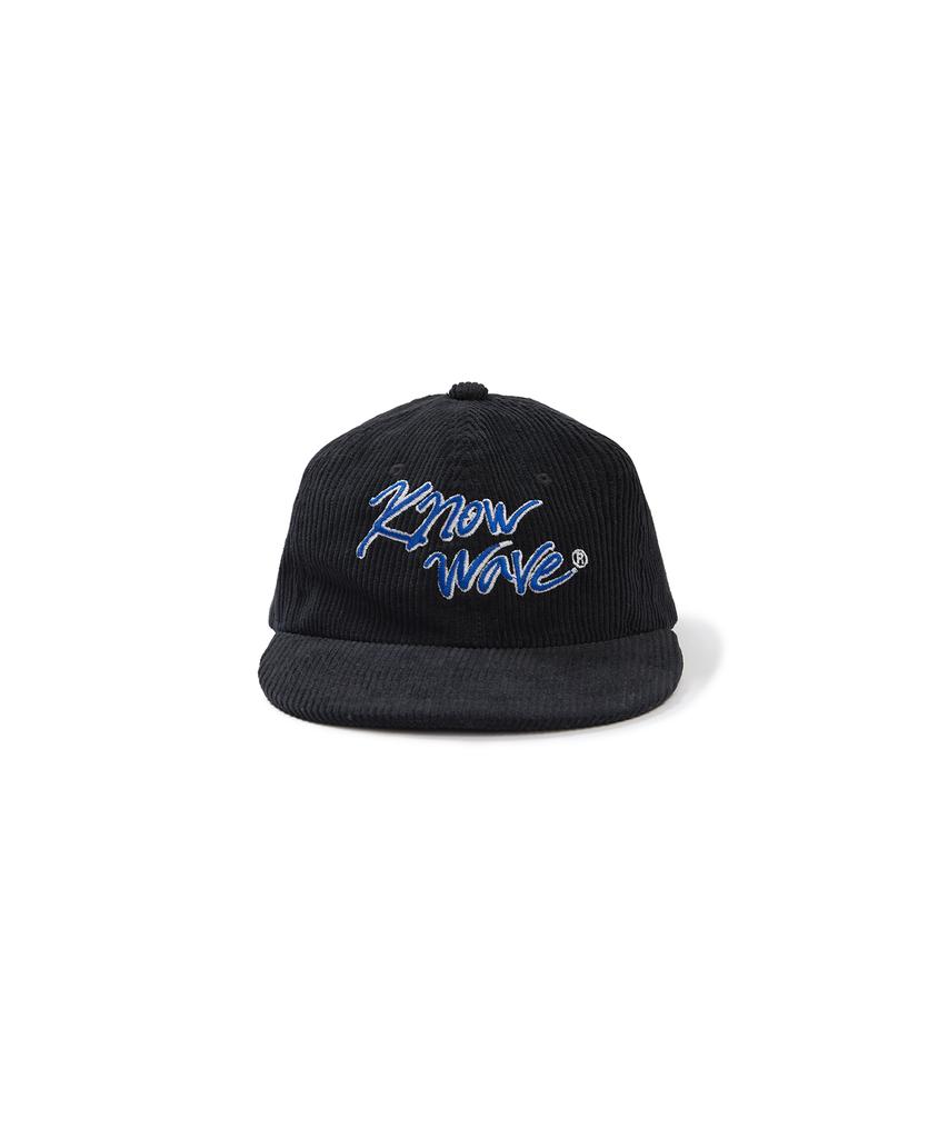 KNOW WAVE Calligraphy Corduroy Trucker Cap Kna004M(Black)