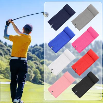 Mikrofaser-Golfhandtuch mit Karabinerhaken, Waffelmuster, superweich und saugfähig, Reinigungstuch für Golfschläger und Bälle, Golfzubehör