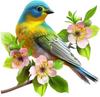 QT2004#15cm Vibrant Green Bird Self-Adhesive Vinyl Decal, Used for Car Windows, Bumper, Laptops, Waterproof Exterior Car Accessories