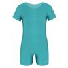 Kinder Jungen Mädchen Kurzarm Einfarbig Dehnbar Ballett Tanz Gymnastik Trikot Overall Unitard