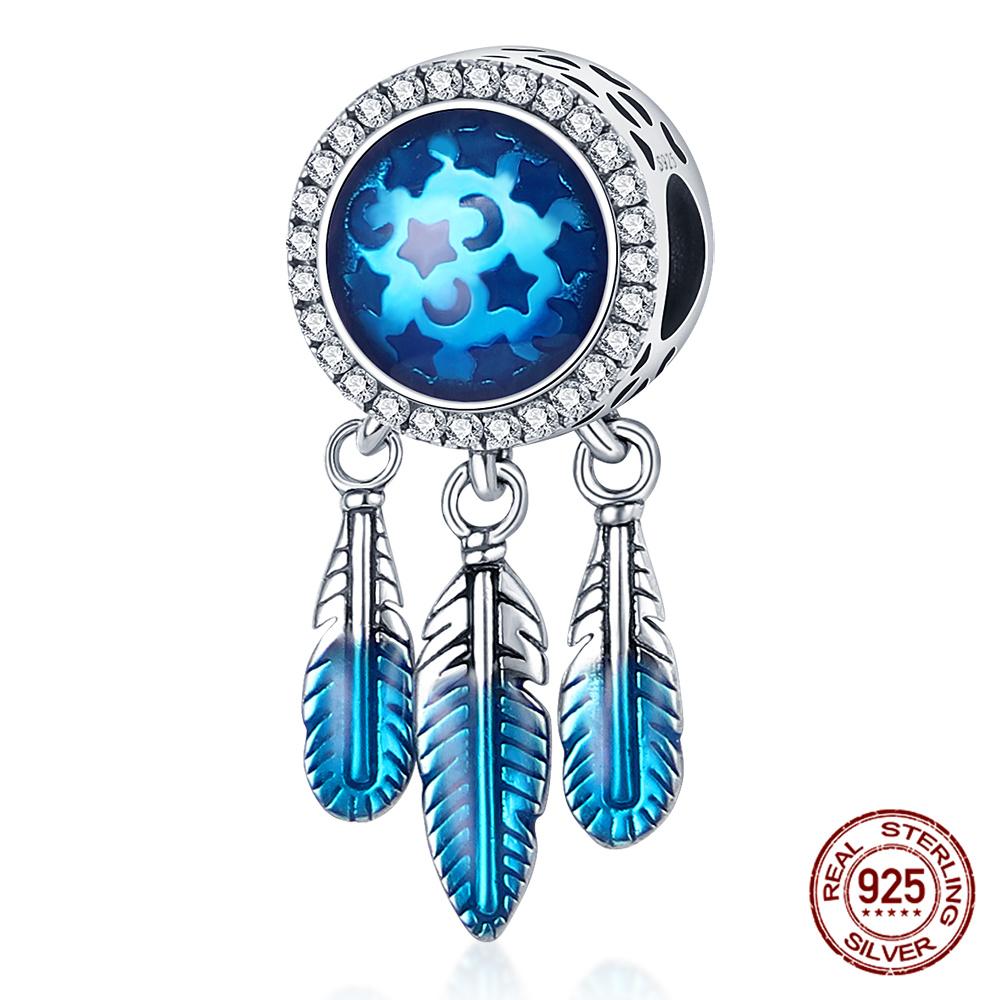 Compatible With Charm Bead Charms Ideal For Authentic Bracelets 100 copper Blue Dream Catcher Beaded Do It Yourself Jewellery Making Womens Gifts