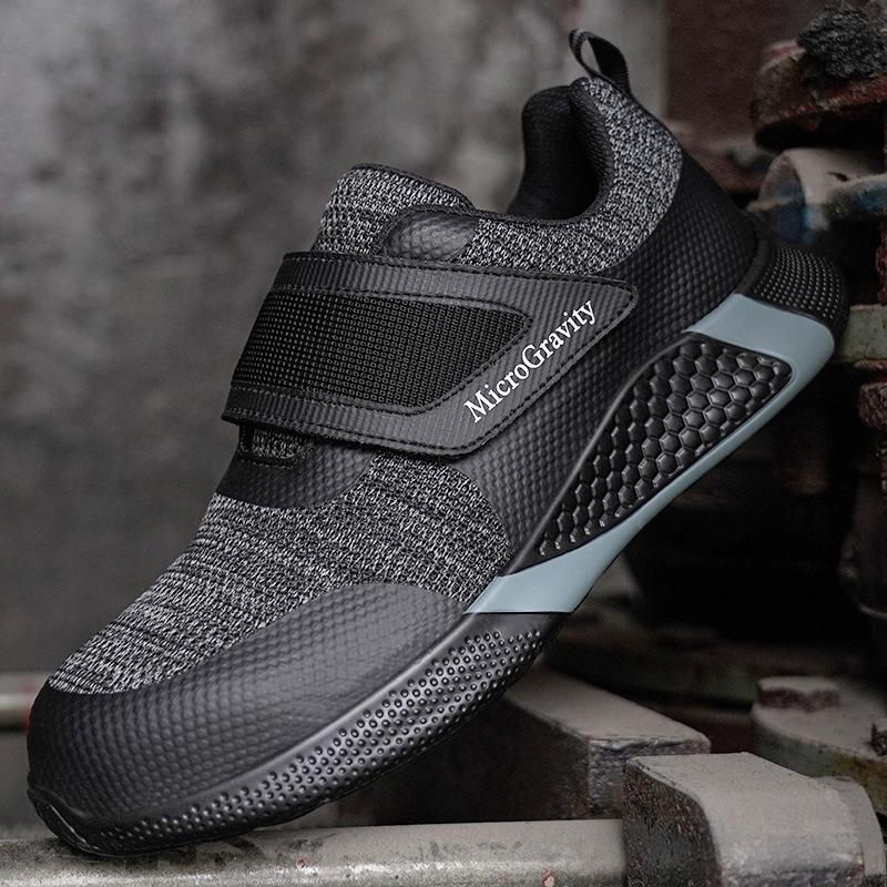 Holfredterse 2022 Men'S  Work Boots Puncture-Proof Indestructible Steel Toe Non-Slip Breathable Hook &Amp; Loop Shoes 1688-860