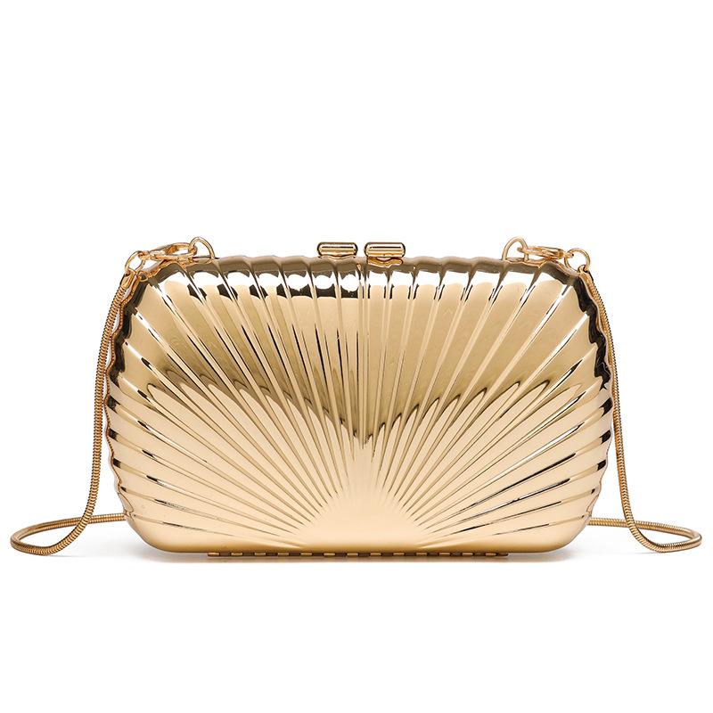 

Metal Box Bag Shoulder Bag New Fashion Niche Women s Versatile Bright Face Dinner Party Trendy Bag