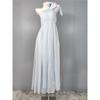Foreign Trade Order H Home Shoulder Strap Bow Design Refreshing Summer Elegant Big Hemline Holiday Style Dress Long Dress
