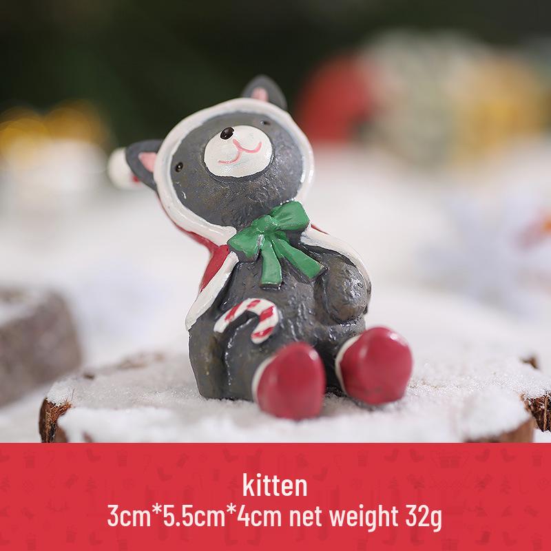 Handmade Santa Claus & Reindeer Sleigh Resin Desktop Ornaments