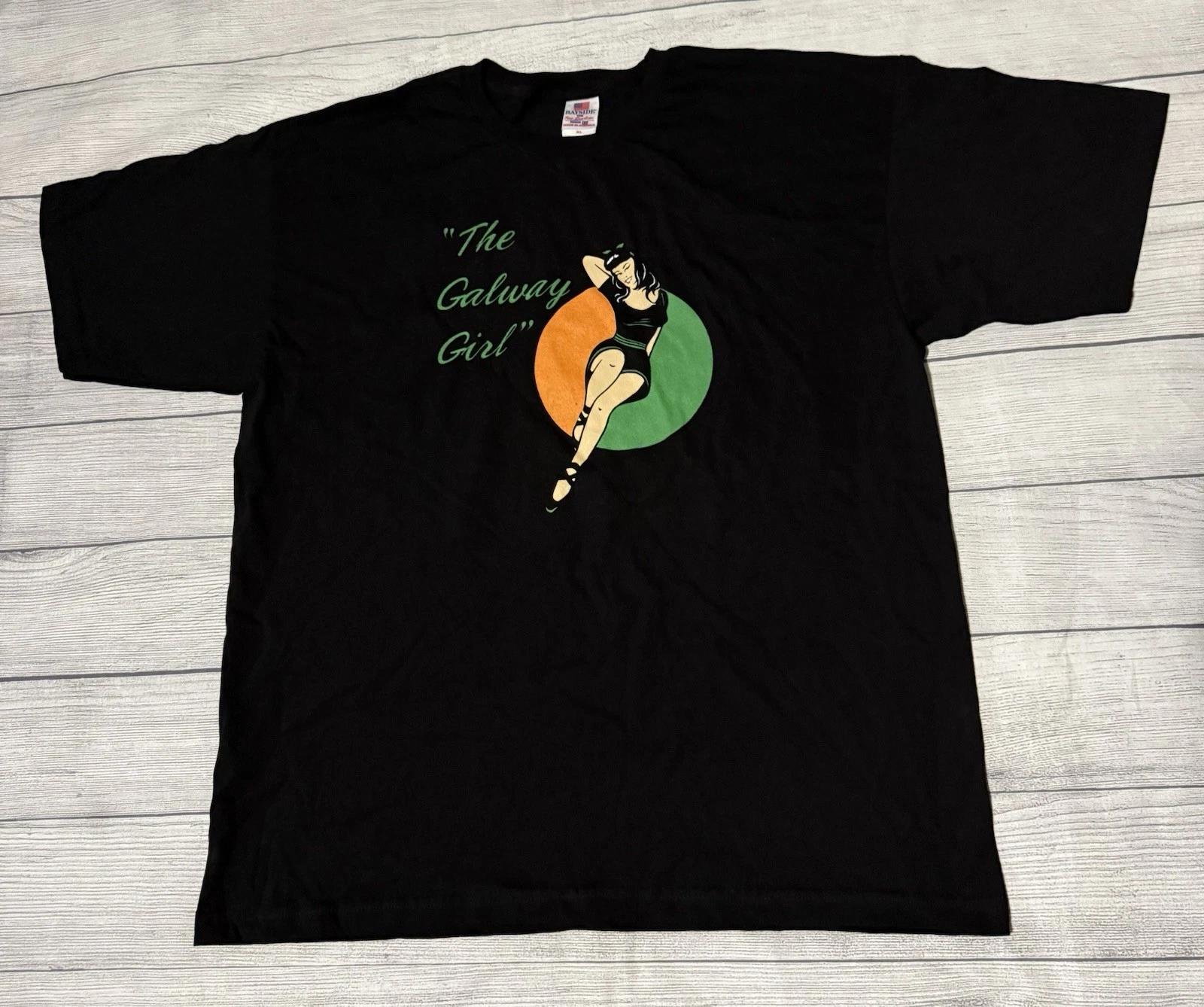Steve Earle & The Dukes The Galway Girl Graphic T Shirt Black Size XL Bayside L